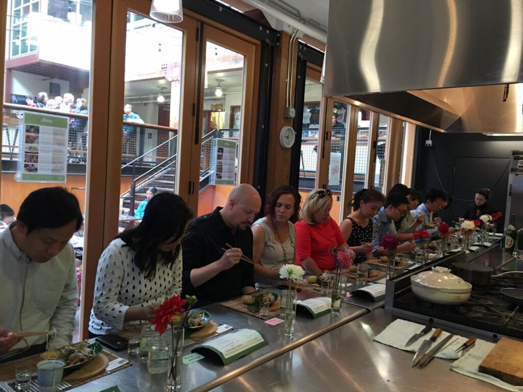 market-to-table cooking classes in seattle at atrium kitchen in pike place market