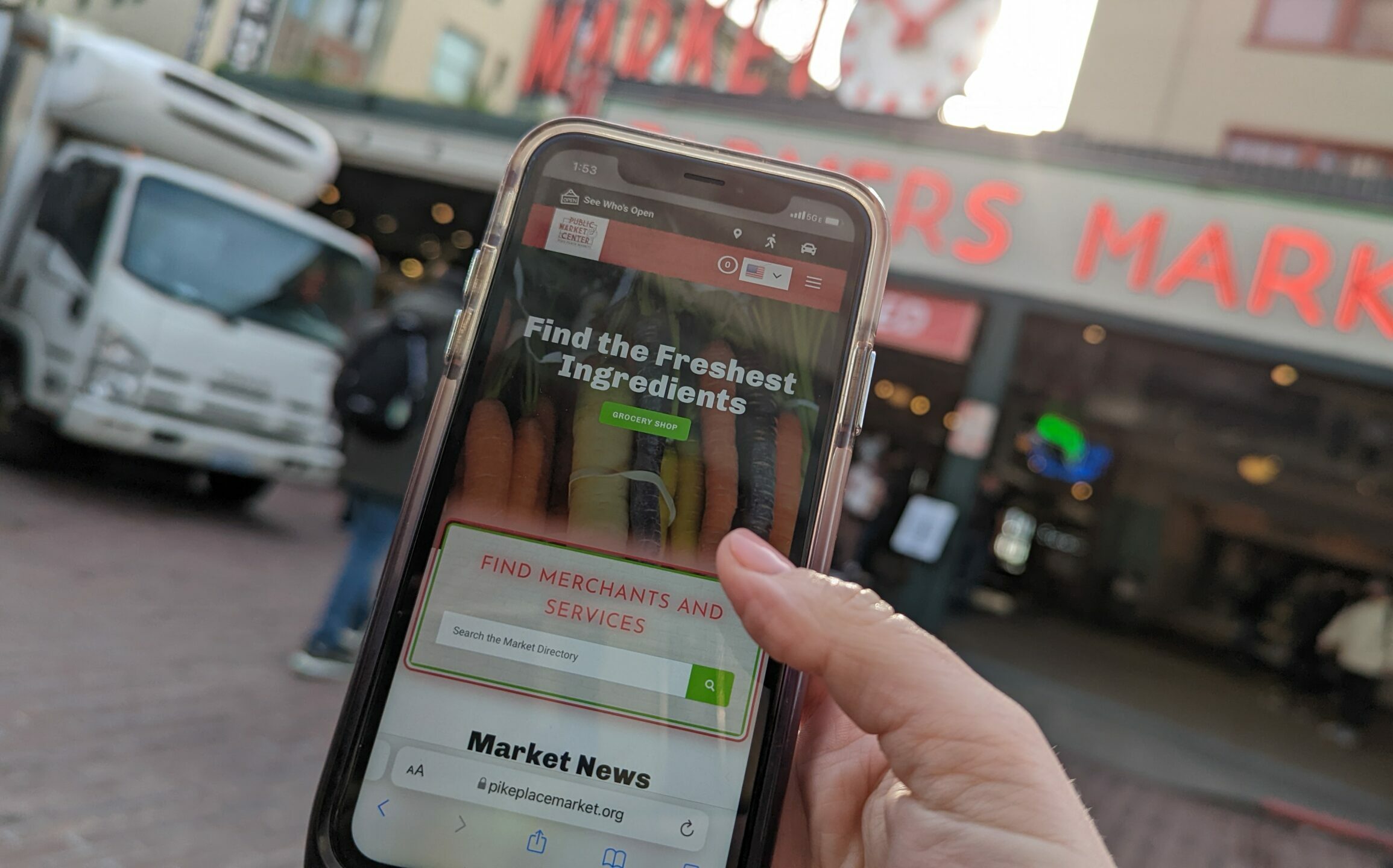 new pike place market website